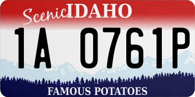ID license plate 1A0761P