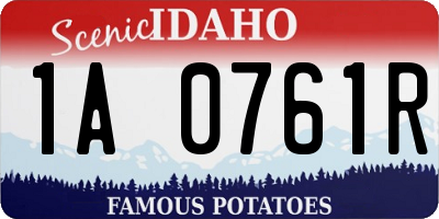 ID license plate 1A0761R