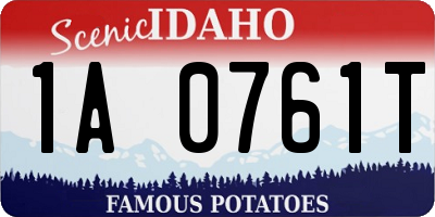 ID license plate 1A0761T