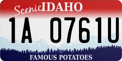 ID license plate 1A0761U