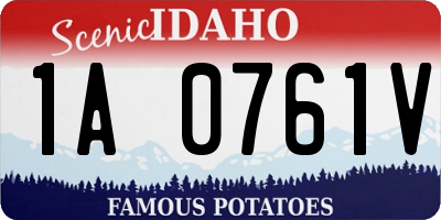 ID license plate 1A0761V
