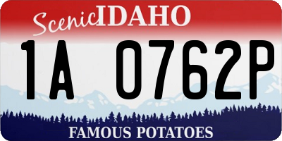 ID license plate 1A0762P