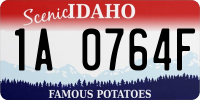 ID license plate 1A0764F
