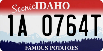 ID license plate 1A0764T