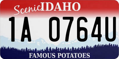ID license plate 1A0764U