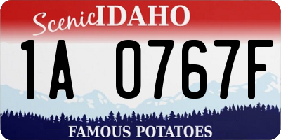 ID license plate 1A0767F
