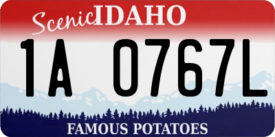 ID license plate 1A0767L