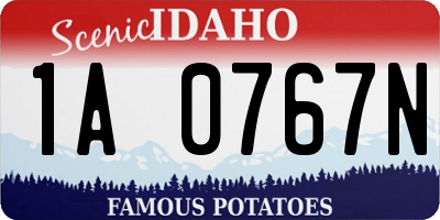 ID license plate 1A0767N