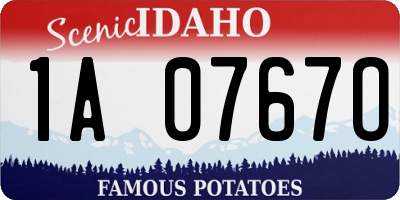 ID license plate 1A0767O