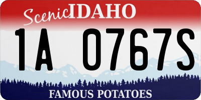 ID license plate 1A0767S