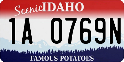 ID license plate 1A0769N