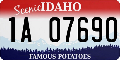 ID license plate 1A0769O