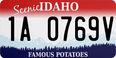 ID license plate 1A0769V