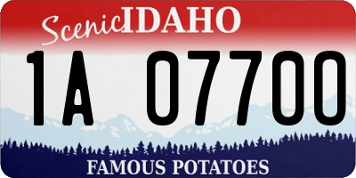 ID license plate 1A0770O