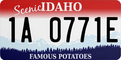 ID license plate 1A0771E