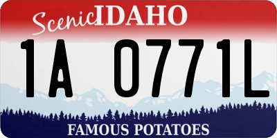 ID license plate 1A0771L
