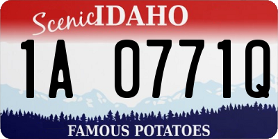 ID license plate 1A0771Q