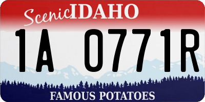 ID license plate 1A0771R