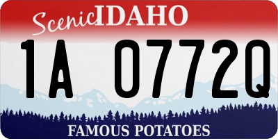 ID license plate 1A0772Q