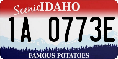 ID license plate 1A0773E