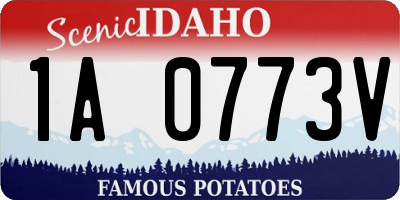 ID license plate 1A0773V