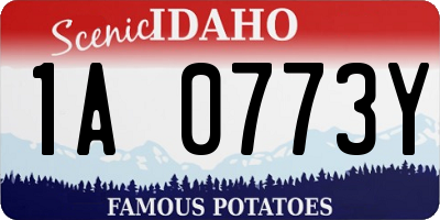 ID license plate 1A0773Y