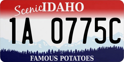 ID license plate 1A0775C