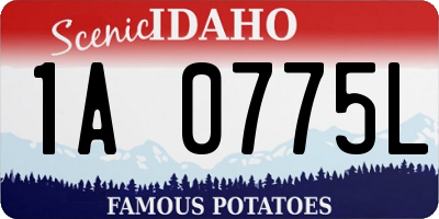ID license plate 1A0775L