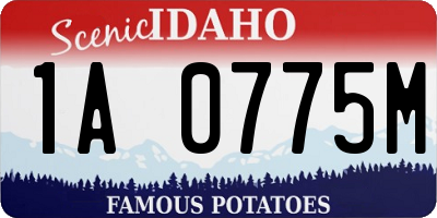 ID license plate 1A0775M
