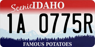ID license plate 1A0775R