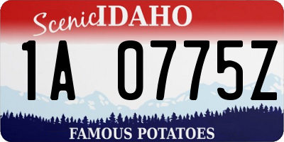 ID license plate 1A0775Z
