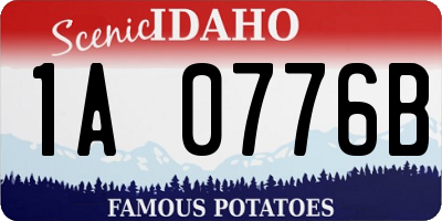 ID license plate 1A0776B