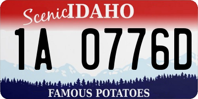 ID license plate 1A0776D