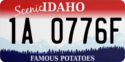 ID license plate 1A0776F