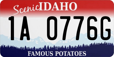 ID license plate 1A0776G