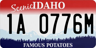 ID license plate 1A0776M
