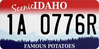 ID license plate 1A0776R