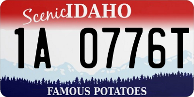 ID license plate 1A0776T