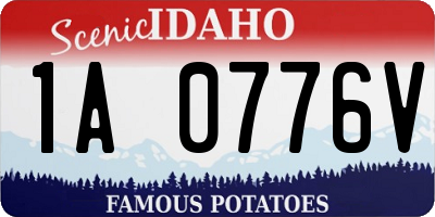 ID license plate 1A0776V
