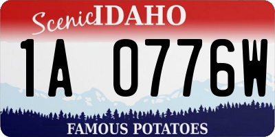 ID license plate 1A0776W