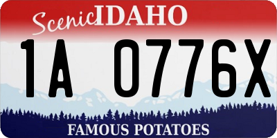 ID license plate 1A0776X