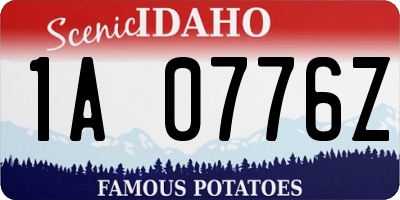 ID license plate 1A0776Z