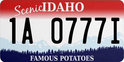 ID license plate 1A0777I