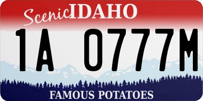 ID license plate 1A0777M