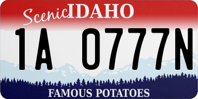 ID license plate 1A0777N