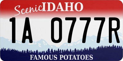 ID license plate 1A0777R