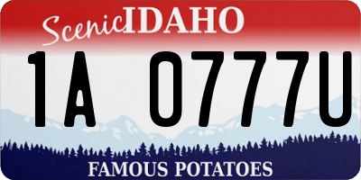 ID license plate 1A0777U