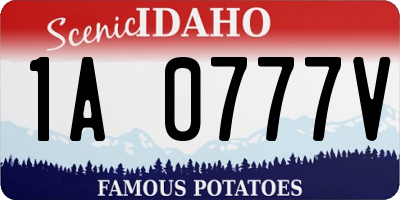 ID license plate 1A0777V