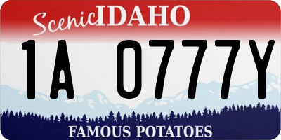 ID license plate 1A0777Y