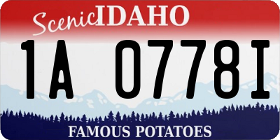 ID license plate 1A0778I